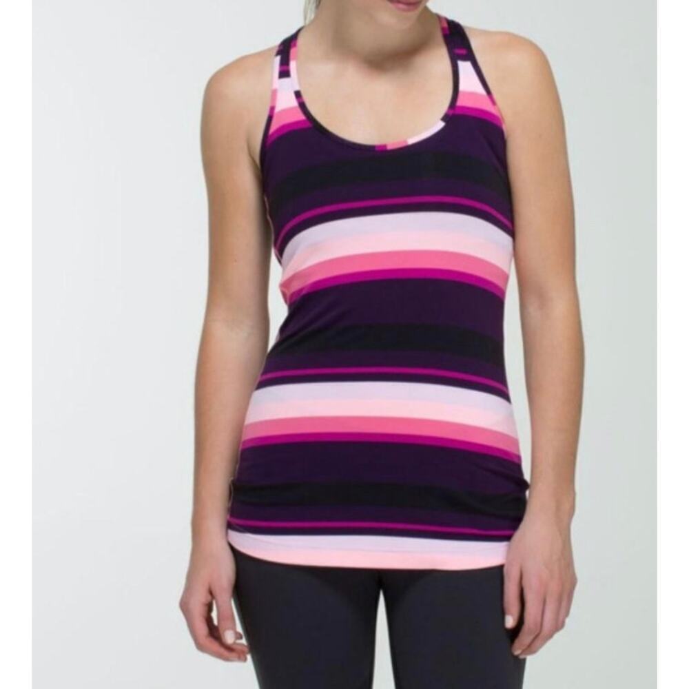 Lululemon Striped Racerback Tank Size 2